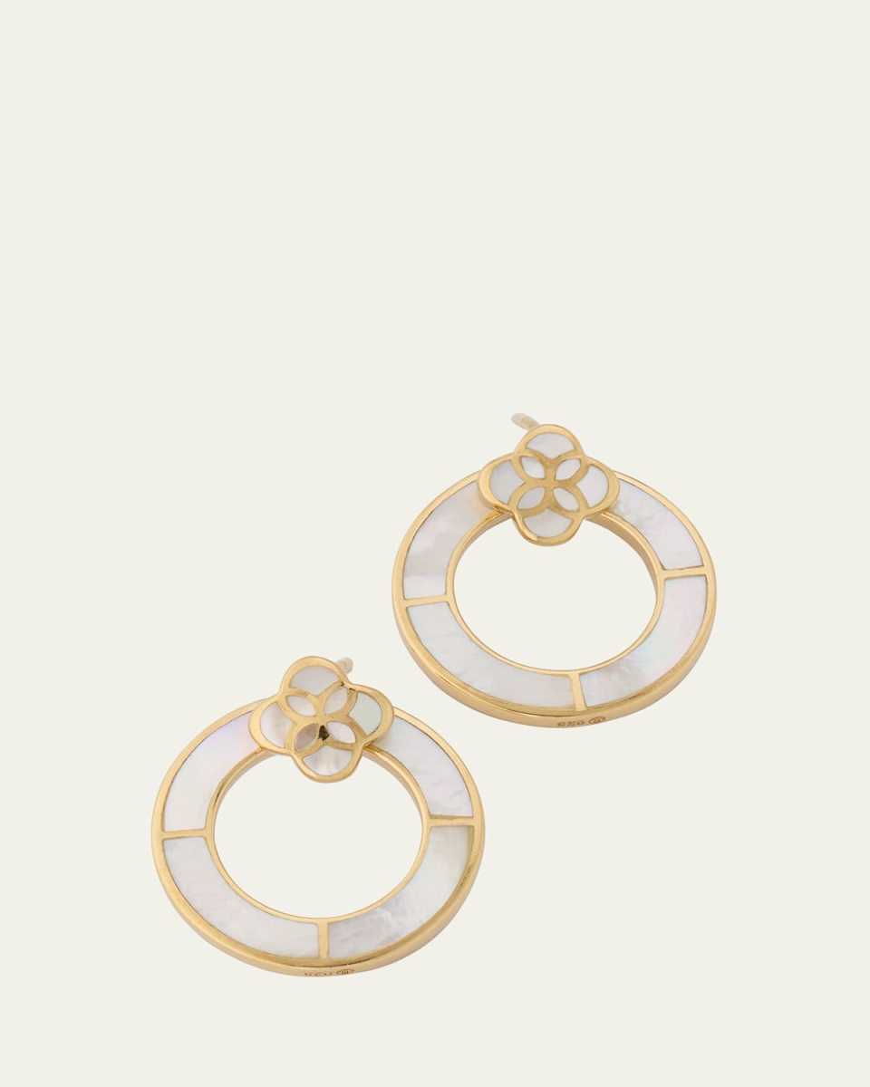 Petal Mother-of-Pearl Post Hoop Earrings